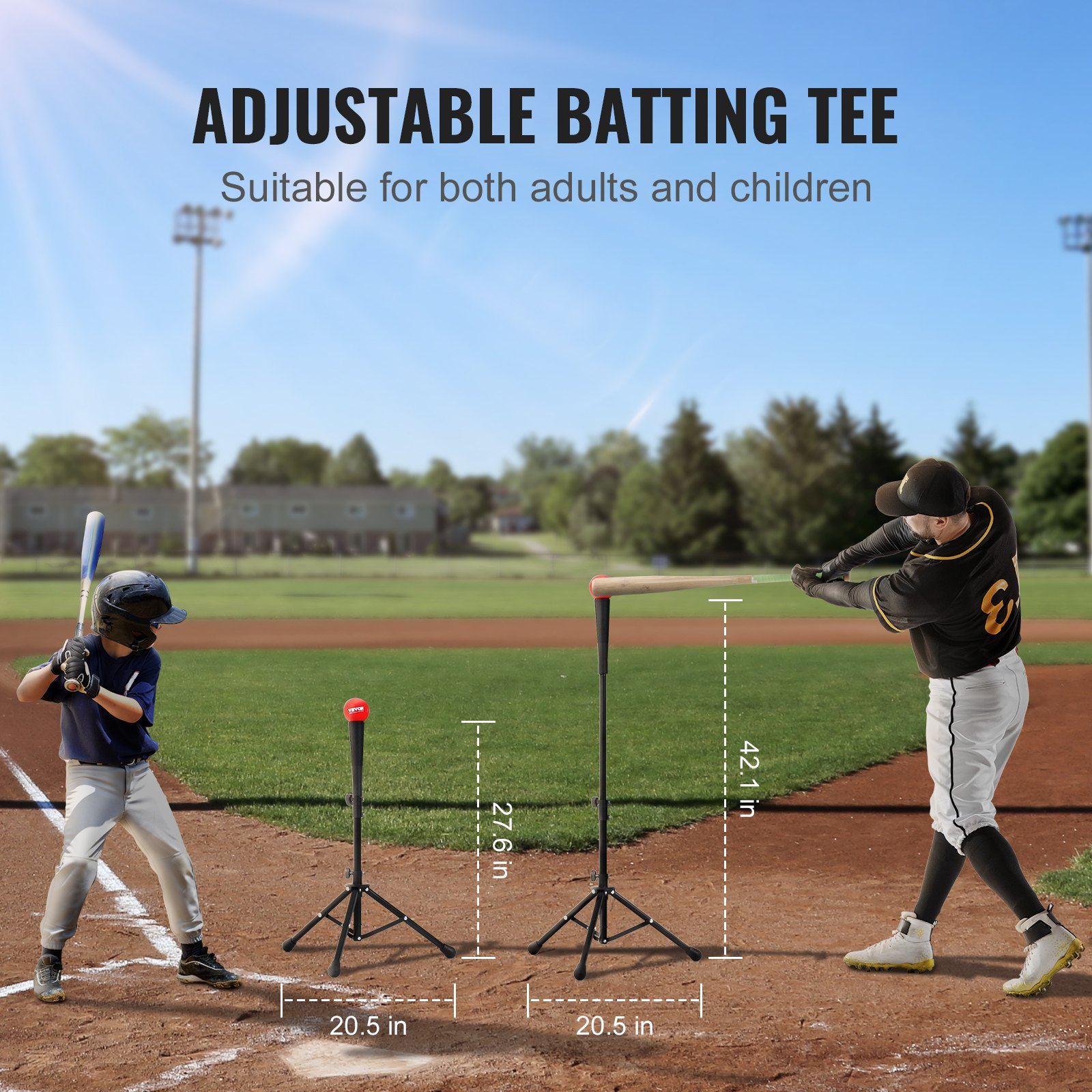 Start2Finish VEVOR 7x7 ft baseball softball practice net with bow frame, carry bag, strike zone, ball, bat, and batting tee.