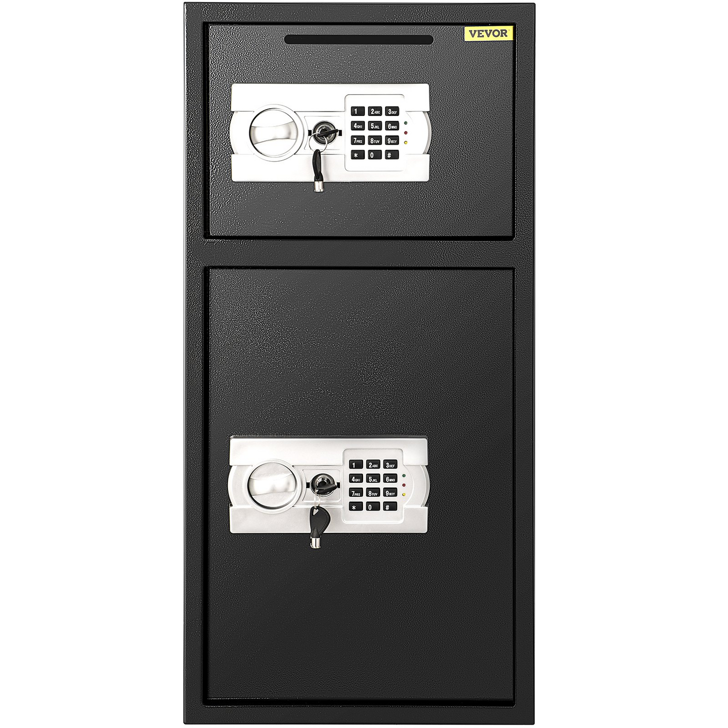 Start2Finish VEVOR large double door steel security safe with digital lock, black finish, for money, jewelry, and valuables.