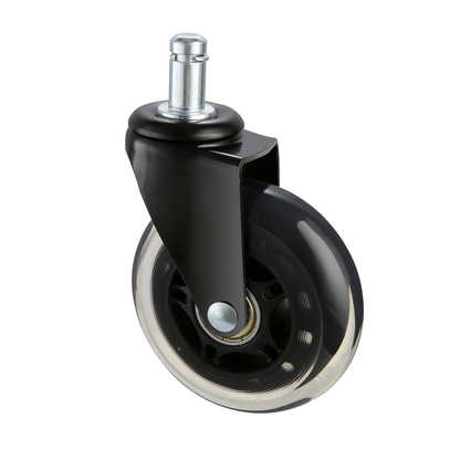 Set of five VEVOR office chair caster wheels, 3-inch heavy-duty replacements for hardwood floors and carpets, universal fit.