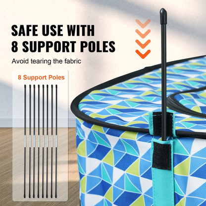 Start2Finish VEVOR foldable pet playpen with waterproof Oxford cloth, portable crate for dogs, puppies, and cats, indoor or outdoor use.