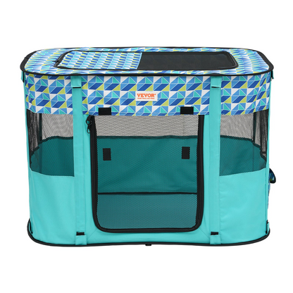 Start2Finish VEVOR foldable pet playpen with waterproof Oxford cloth, portable dog crate for indoor, outdoor, or travel use.