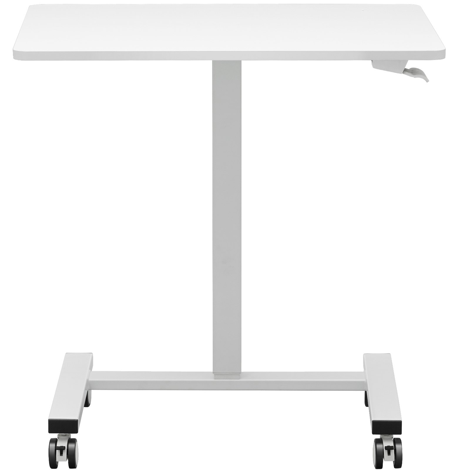 Start2Finish VEVOR mobile standing desk with gas-spring height adjustment, 360° swivel wheels, and portable laptop table for home office
