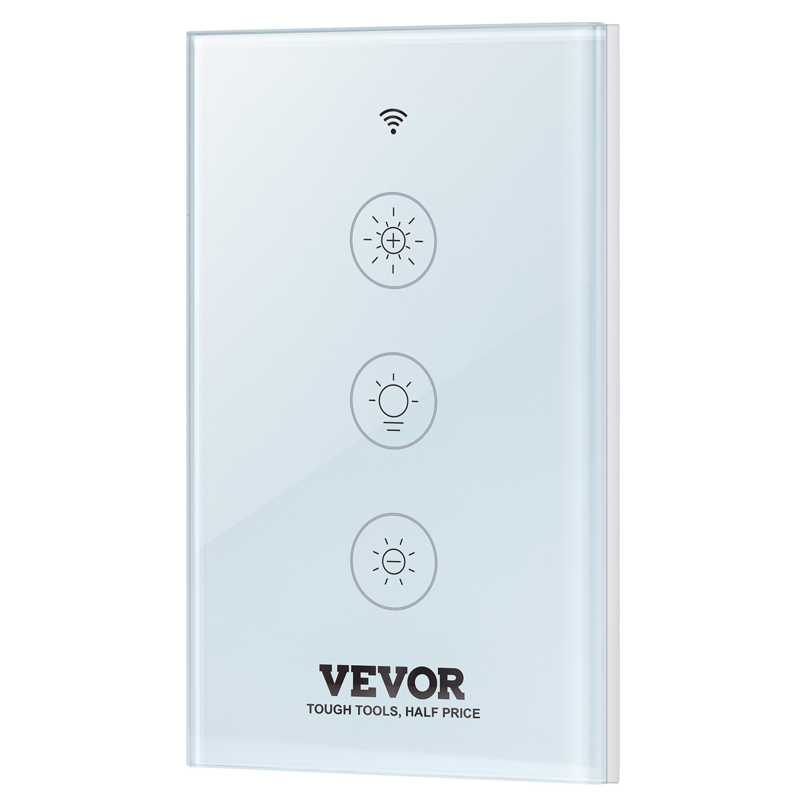 Start2Finish VEVOR WiFi Smart Light Dimmer Switch with touch panel, app control, and voice compatibility for LED dimmable lighting.