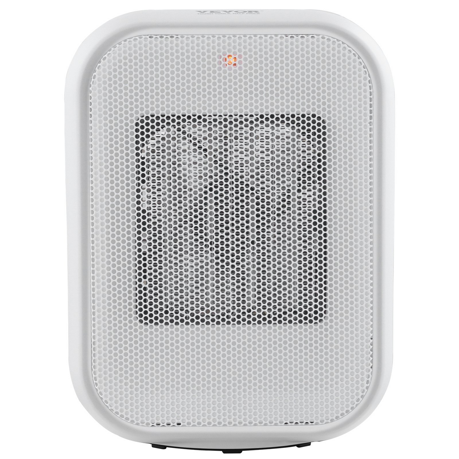 Start2Finish VEVOR portable electric space heater with thermostat, 1500W ceramic heater fan, compact indoor heater for office or desk.