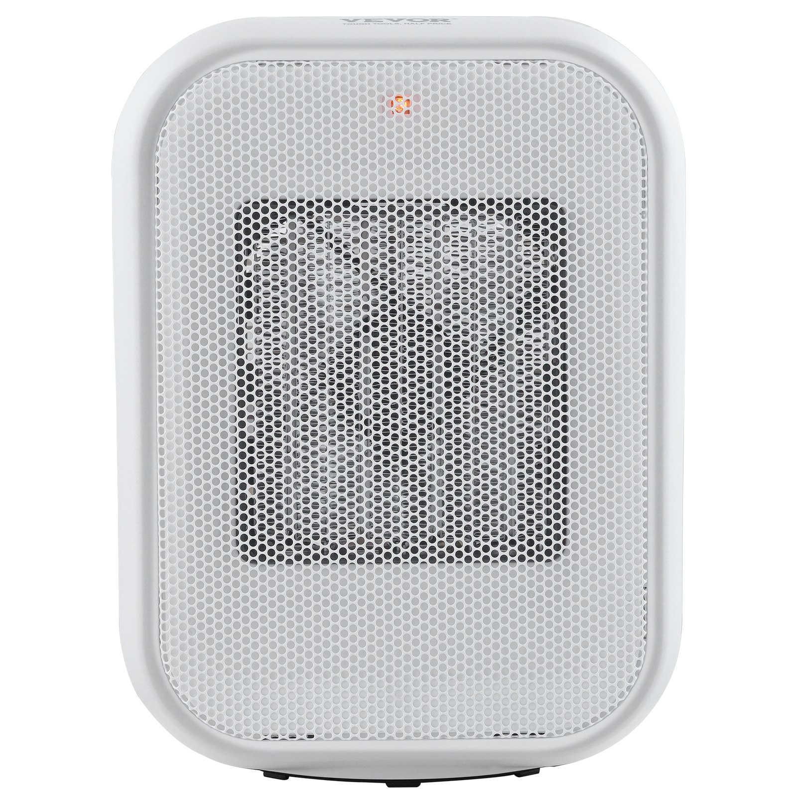 Start2Finish VEVOR portable electric space heater with thermostat, 1500W ceramic heater fan, compact indoor heater for office or desk.