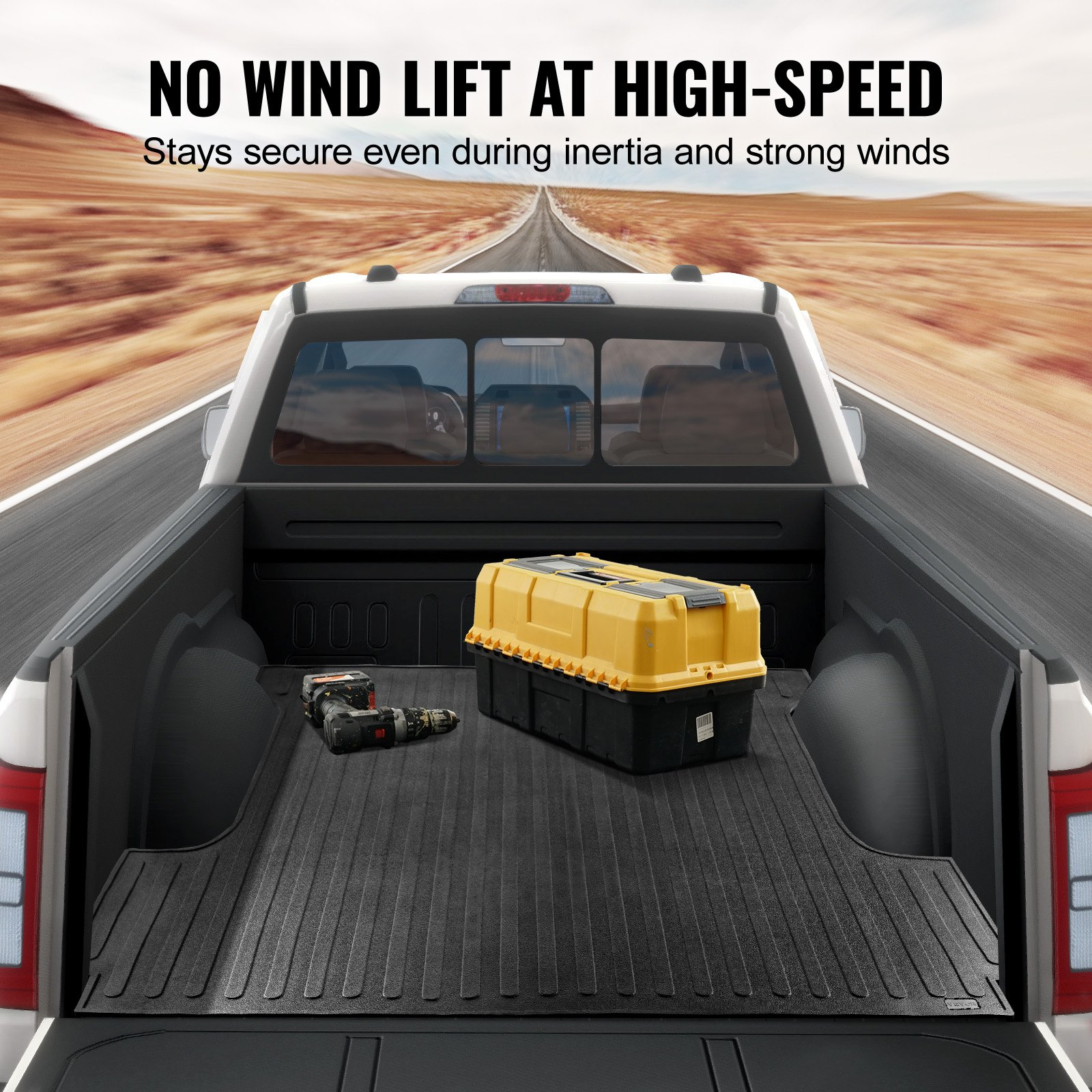 Start2Finish VEVOR truck bed mat for Ford F150 2015-2023, rubber, 66.5 x 64 inches, all-weather, slip-resistant truck bed liner.