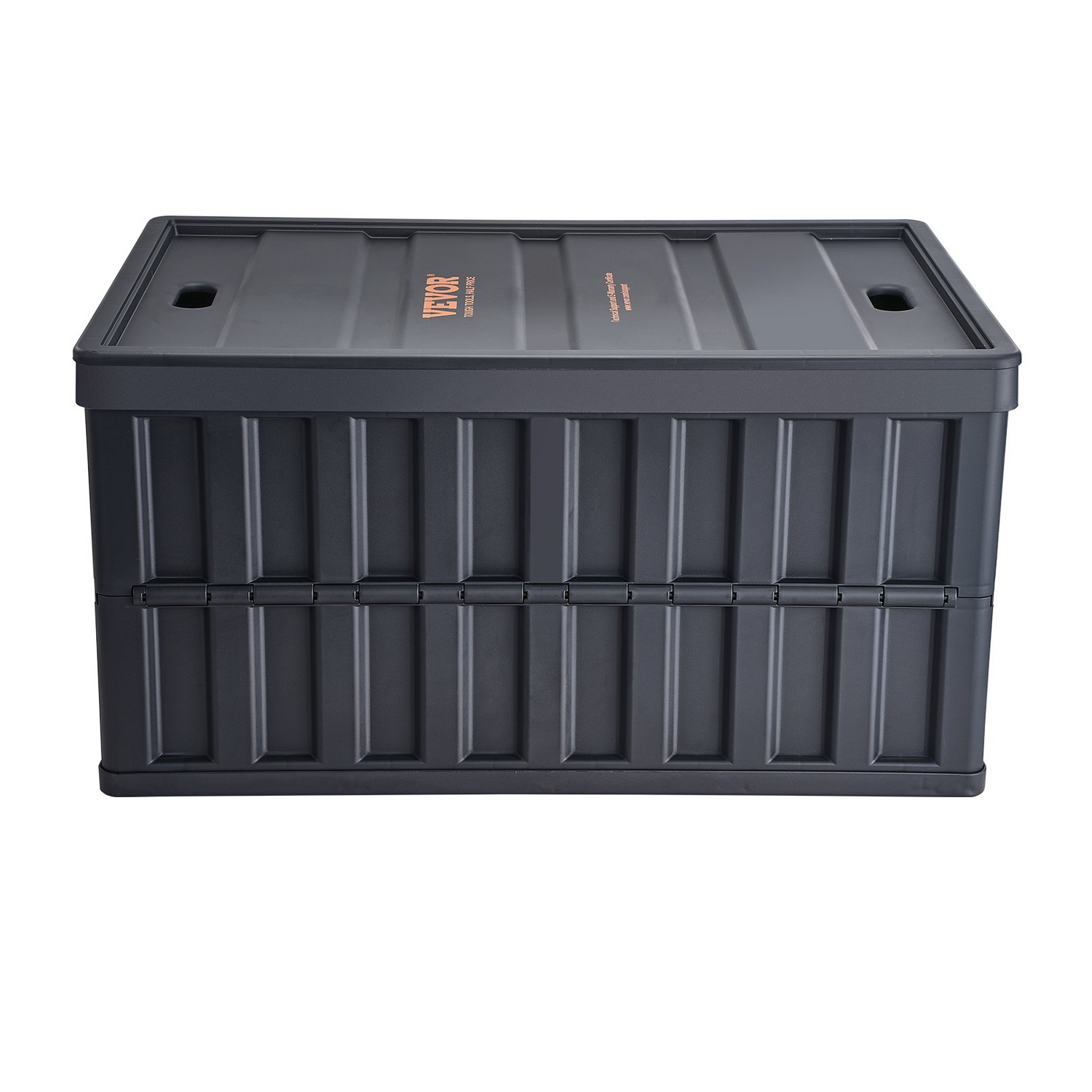 Start2Finish VEVOR collapsible storage bins with lids, 65L large plastic stackable crates with handles for organizing clothes, toys, and more.