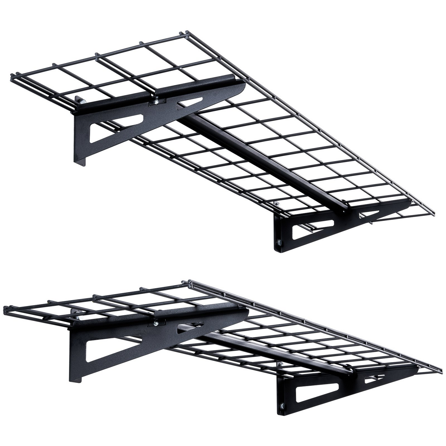 Start2Finish VEVOR garage storage shelving 2-pack with heavy-duty wall-mounted shelves, 4 ft x 1 ft, industrial garage storage racks