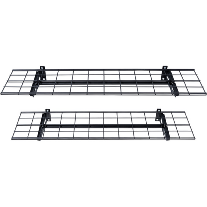 Start2Finish VEVOR Garage Storage Shelving 2 Pack, wall-mounted heavy duty shelves with 400 lbs capacity for garage or shed storage.