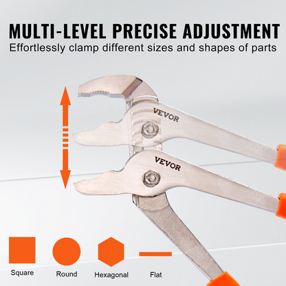 Start2Finish VEVOR 3-piece groove joint pliers set with adjustable high carbon steel water pump pliers, gripping nuts, bolts, pipes.