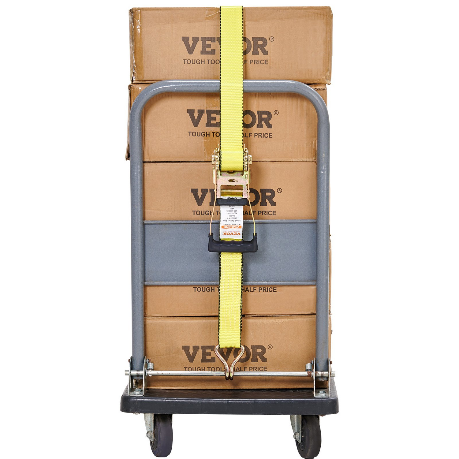 VEVOR ratchet tie down straps with double J hooks, 4-pack, 2" x 27&