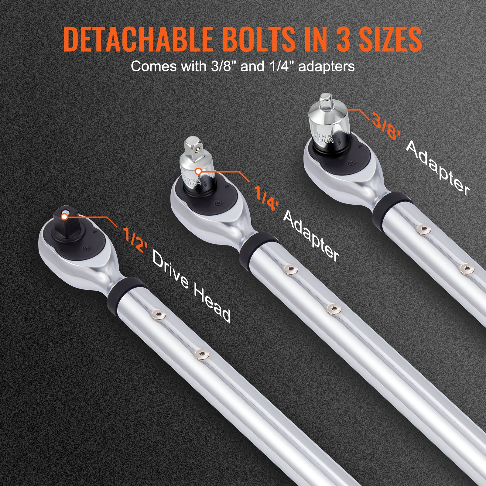 Start2Finish VEVOR digital torque wrench with 1/2 inch drive, adjustable torque, LED buzzer, and calibration for precise tightening.
