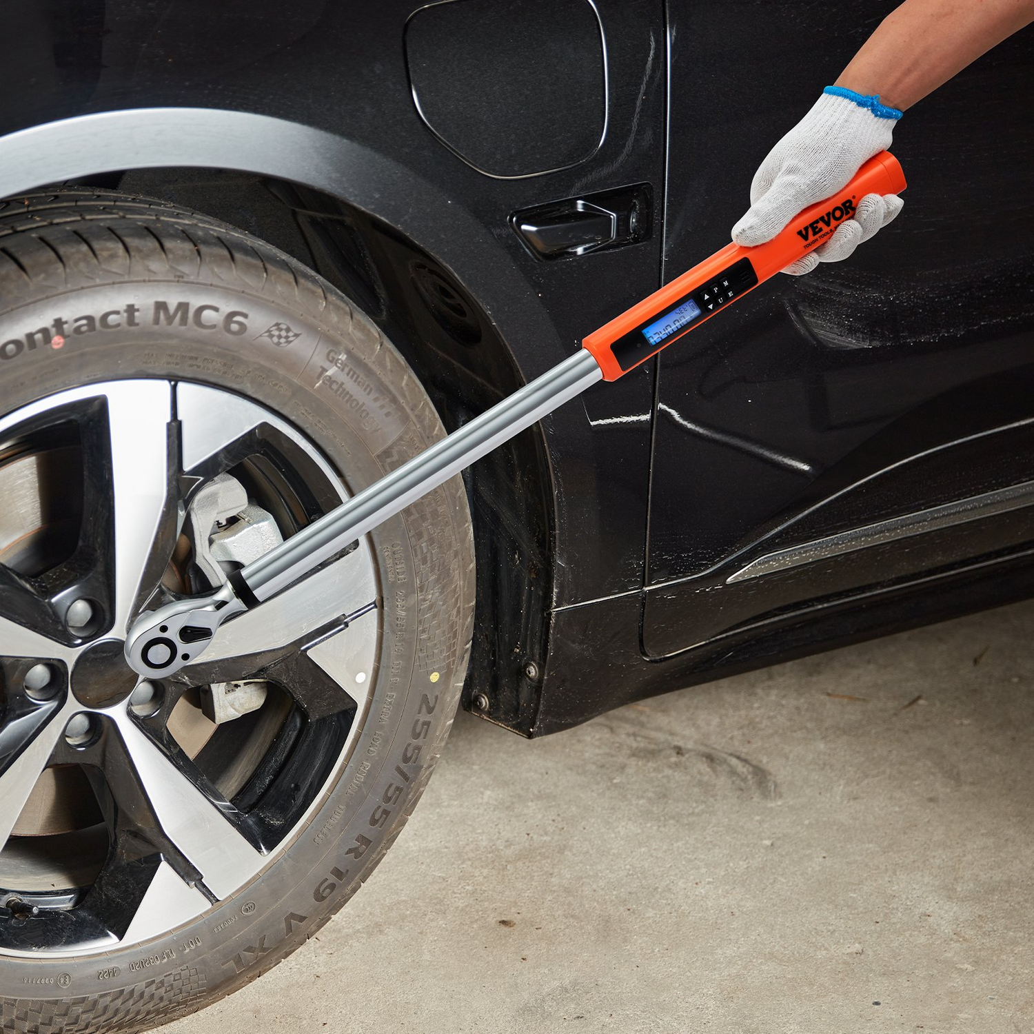 Start2Finish VEVOR digital torque wrench with 1/2" drive, 25-250 ft-lb range, LED buzzer, and 3 modes for precise tightening.