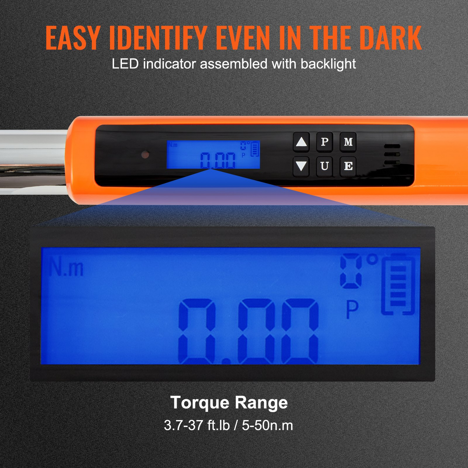 Start2Finish VEVOR digital torque wrench with 3/8" drive, adjustable torque, LED buzzer, and calibration for precise tightening.