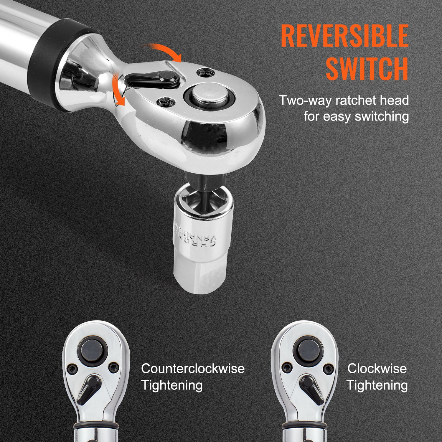 Start2Finish VEVOR Digital Torque Wrench with 3/8" drive, LED display, calibration, and 3-mode adjustable torque set.