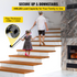 Start2Finish VEVOR 6FT carbon steel pipe staircase handrail with wall mounts, round corners, suitable for indoor and outdoor use