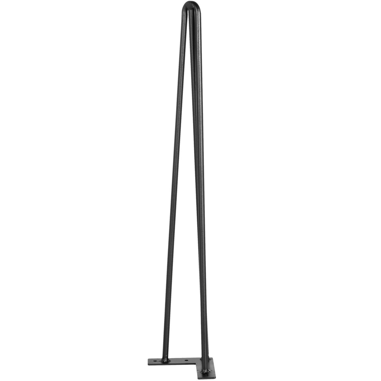 Set of four black VEVOR hairpin table legs, 28-inch, heavy-duty steel, suitable for desks, tables, and DIY furniture projects.