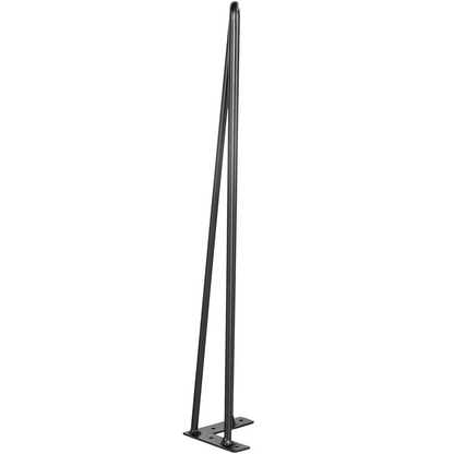 Set of four black VEVOR hairpin table legs, 22-inch heavy-duty steel desk legs with 880lb capacity for DIY furniture projects.