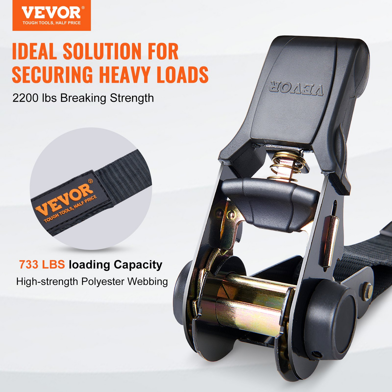 Start2Finish VEVOR ratchet tie down straps, 4-pack, 1" x 15&