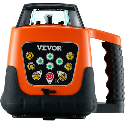 Start2Finish VEVOR Laser Level with green cross line, 2000ft range, remote control, waterproof, self-leveling, and adjustable angles.