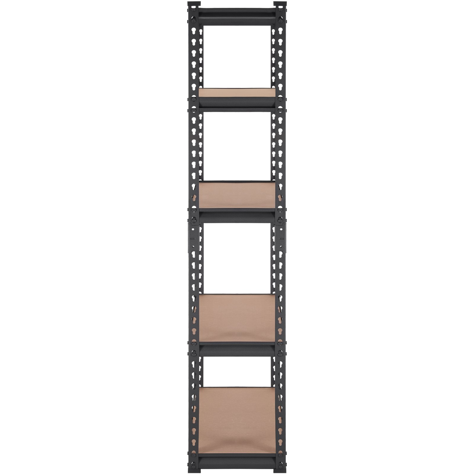Start2Finish VEVOR 5-tier heavy-duty black metal shelving unit, adjustable garage utility rack, 30" L x 12" W x 60" H
