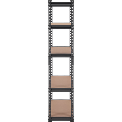 Start2Finish VEVOR 5-tier heavy-duty black metal shelving unit, adjustable garage utility rack, 30" L x 12" W x 60" H