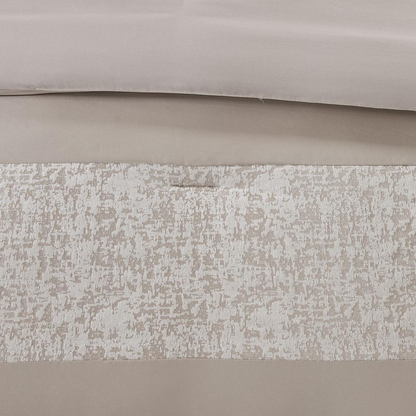 Start2Finish 7-piece chenille jacquard bedding comforter set with intricate woven pattern in soft, plush fabric.
