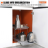 Start2Finish VEVOR 2-tier pull-out cabinet organizer with steel slide-out shelves for pantry storage.