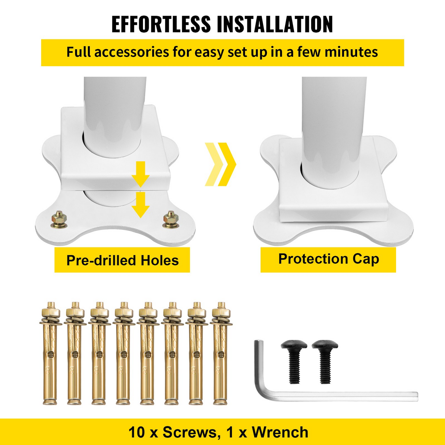 Start2Finish VEVOR outdoor stair railing kit with white aluminum handrail for 2-3 steps, adjustable angle, ideal for outdoor steps.