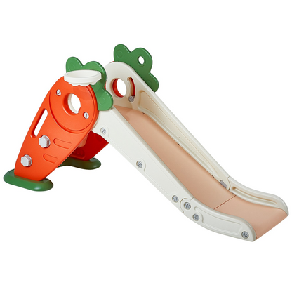 Start2Finish toddler slide with climbing ladders, basketball hoop, raised handrail, and anti-slip strip for indoor and outdoor play.