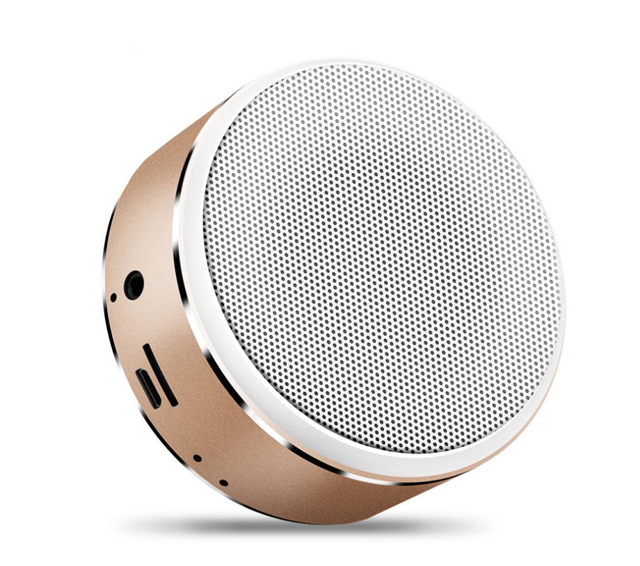 Maroon Asteria portable Bluetooth mini speaker with built-in battery, compact design, and audio controls for on-the-go listening.