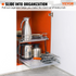 Start2Finish VEVOR 2-tier steel pull-out cabinet organizer with slide-out shelves for pantry storage, measuring 17"Wx21"Dx15"H.
