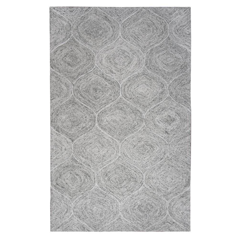 Hand tufted wool rug in 5x8 size with a loop pile texture, featuring neutral tones and a soft, plush surface from Start2Finish.