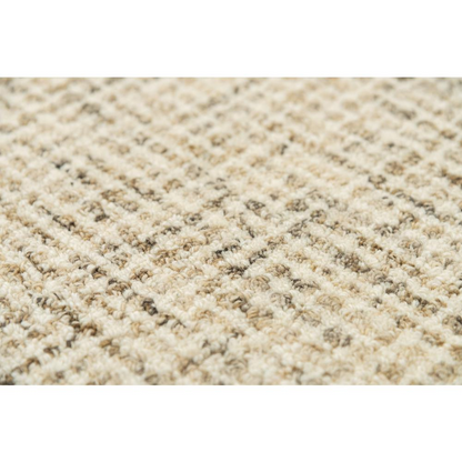 Hand tufted wool rug with loop pile in 5x8 feet, featuring a textured design, by Start2Finish.