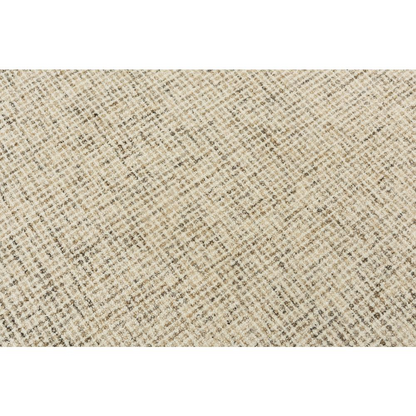 Hand tufted wool rug with loop pile design, 5&