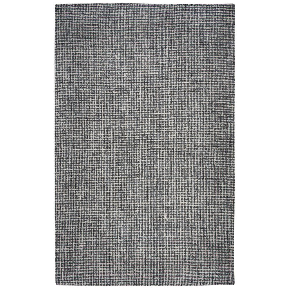 Hand tufted wool rug with loop pile in 5&