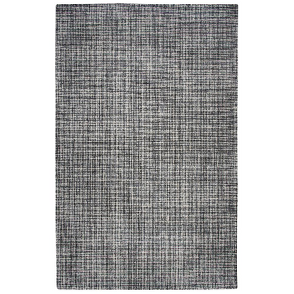 Hand tufted wool rug with loop pile in 5&