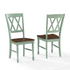 Start2Finish Shelby 2-piece dining chair set featuring two modern upholstered chairs with wooden legs, ideal for dining rooms.