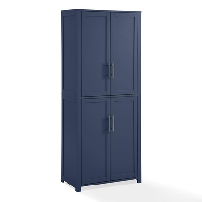 Start2Finish Savannah Tall Kitchen Storage Pantry with multiple shelves and doors, ideal for organizing kitchen essentials.
