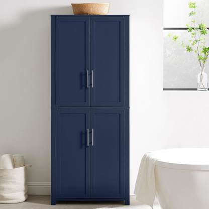 Start2Finish Savannah Tall Kitchen Storage Pantry with multiple shelves for organized food and kitchen essentials.