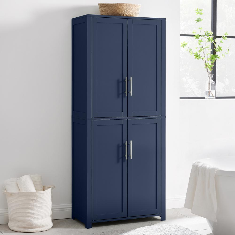 Start2Finish Savannah Tall Kitchen Storage Pantry with multiple shelves and doors for organized pantry or kitchen storage.