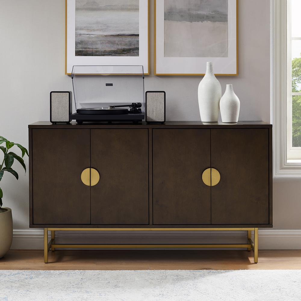 Start2Finish Blair Sideboard with sleek wooden finish, featuring multiple storage drawers and cabinet doors.