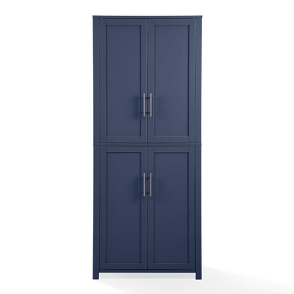 Start2Finish Savannah Tall Kitchen Storage Pantry with multiple shelves and doors for organized kitchen storage.