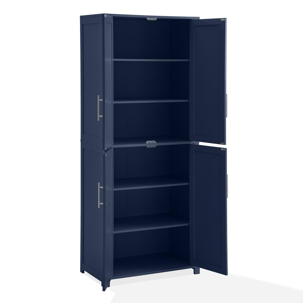 Start2Finish Savannah Tall Kitchen Storage Pantry with multiple shelves and doors for organized food and kitchen storage.