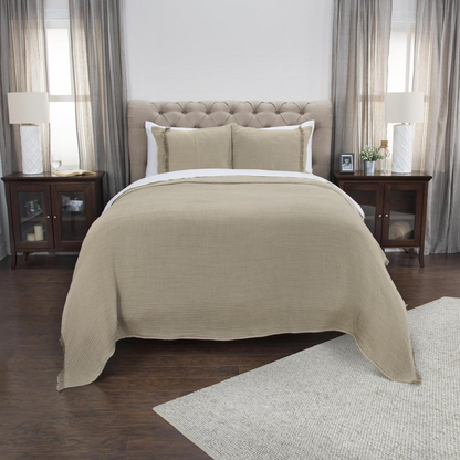 Donny Osmond quilt by Start2Finish, 90" x 92", featuring intricate patterns and soft fabric in a cozy bedding image.