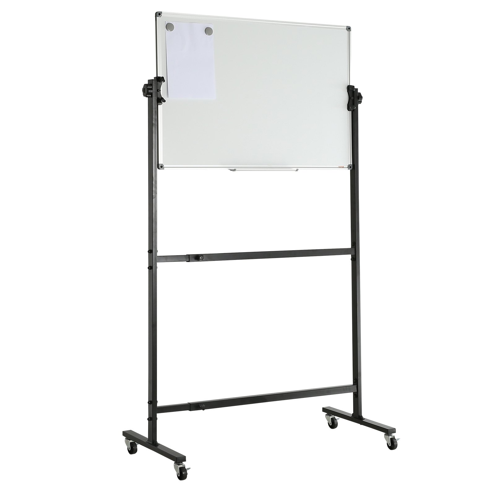 Start2Finish VEVOR double-sided magnetic whiteboard, 36x24 inches with adjustable height, wheels, dry erase surface, markers, and tray