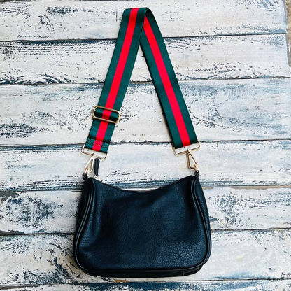 Start2Finish Lucy Handbag with adjustable strap, featuring sleek design and versatile accessory details.