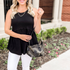 Start2Finish Everly Crossbody bag in black with adjustable strap and front pocket, stylish accessories for everyday use.