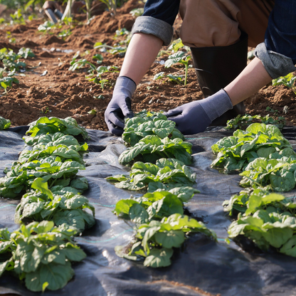 Heavy-duty VEVOR garden landscape fabric, woven geotextile weed barrier, high permeability for weed control and gravel stabilization.