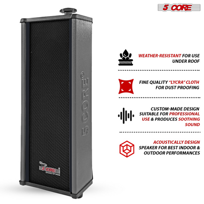 Start2Finish 5Core outdoor in-wall stereo speakers with 100W peak power, designed for passive home audio installation.
